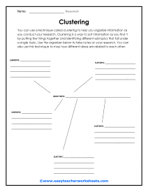 Clustering Worksheet