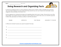 Organizing Facts Worksheet