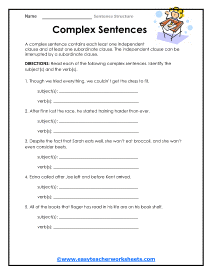 Complex Worksheet