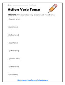 Actions and Timings Worksheet