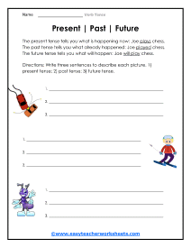 Three Sentences Worksheet