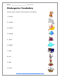 Kindergarten Worksheet