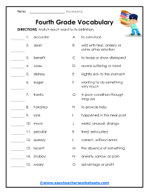 4th Grade Worksheets