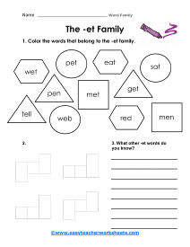 -et Family Worksheet