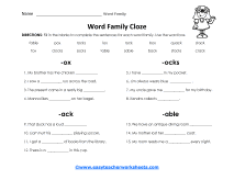 Cloze Worksheet