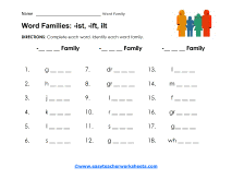 -ist, -ift, ilt Worksheet