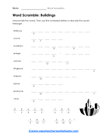 Buildings Worksheet