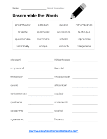 Describing Situations Worksheet