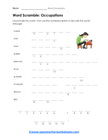 Occupation Worksheet