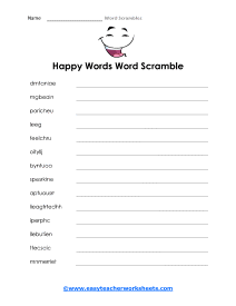 Happy Worksheet