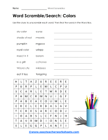 Colors Worksheet