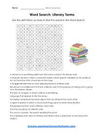 Literary Terms Worksheet