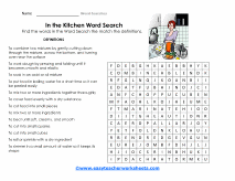 Kitchen Worksheet