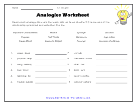 Literature Worksheet