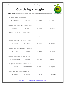 Complete Them Worksheet