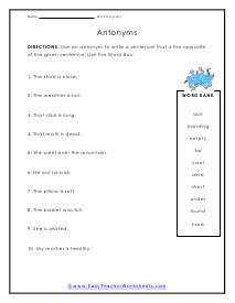 Bank Worksheet