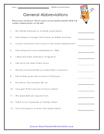 Skills Worksheet