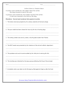 Interactions Worksheet