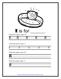 R Letter Worksheet