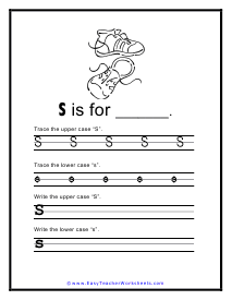 S Letter Worksheet