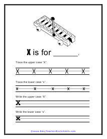 X Writing Worksheet