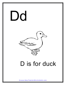 Letter D Worksheet