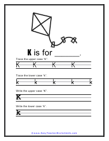 K Handwriting Worksheet