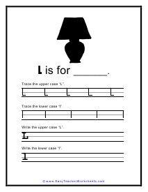 L Writing Worksheet