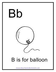 Bb Letter Poster Worksheet