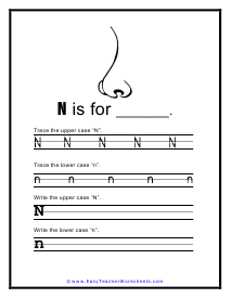 N Practice Worksheet