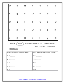 O Search Worksheet