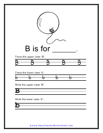 Letter Bb Writing Worksheet