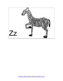 Letter Z Flashcard