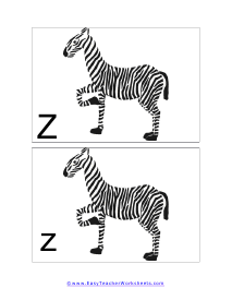 Letter Z Split Flashcard