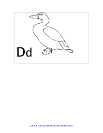 Letter D Flashcard