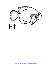 Letter F Flashcard