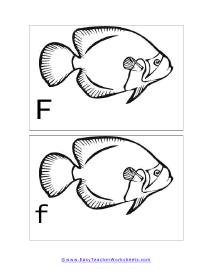 Letter F Split Flashcard