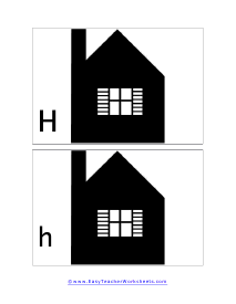 Letter H Split Flashcard