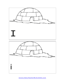 Letter I Split Flashcard