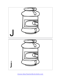 Letter J Split Flashcard