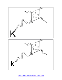 Letter K Split Flashcard