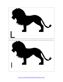 Letter L Split Flashcard