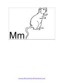 Letter M Flashcard