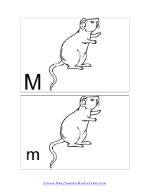 Letter M Split Flashcard