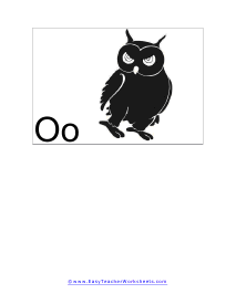 Letter O Flashcard