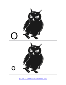 Letter O Split Flashcard