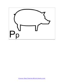 Letter P Flashcard