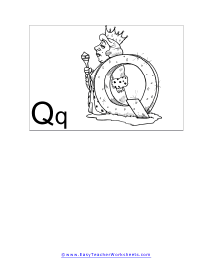 Letter Q Flashcard