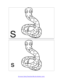 Letter S Split Flashcard