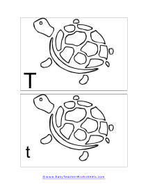 Letter T Split Flashcard